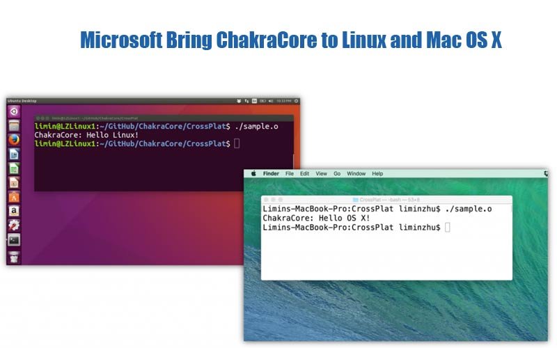 Microsoft ChakraCore to Linux and Mac OS X.