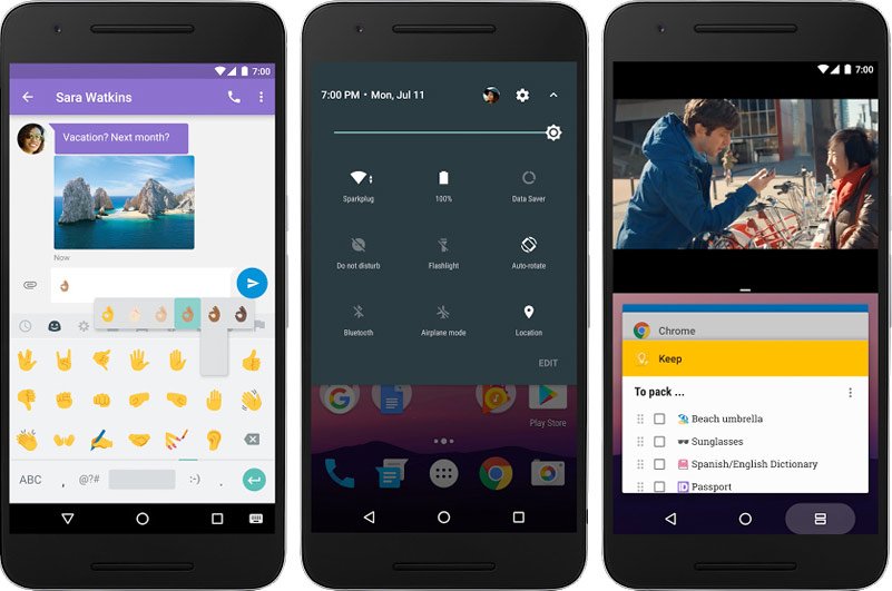 Android 7 Nougat with Nexus devices Rolled Out - More Emoji, Features