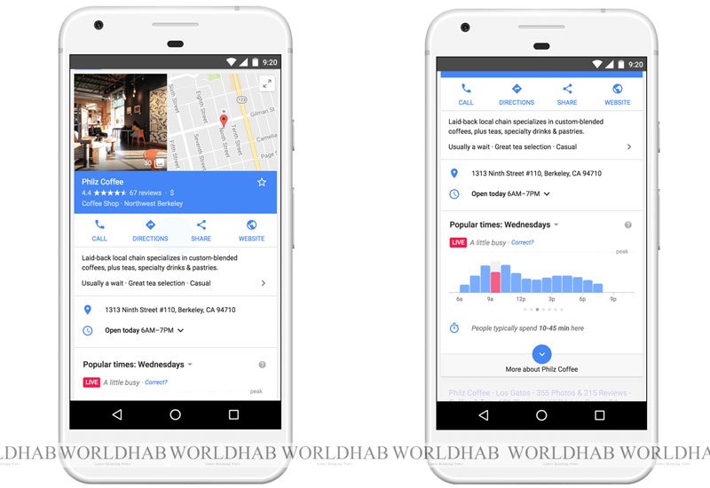 Google Maps Popular Times Live View Feature is available Now