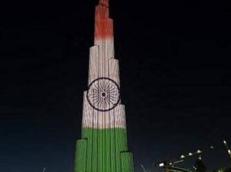 burj khalifa indian republic day celebration