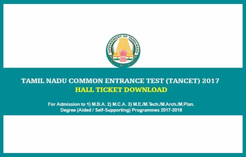 TANCET 2017 Hall Ticket Released - Check the Updates