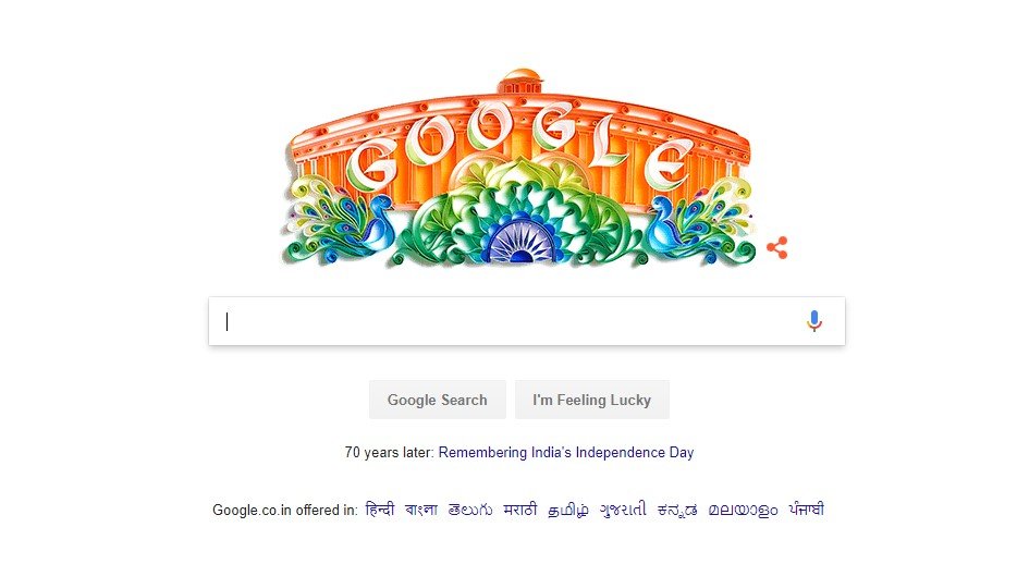 Google Doodle India 71st Independence day 2017