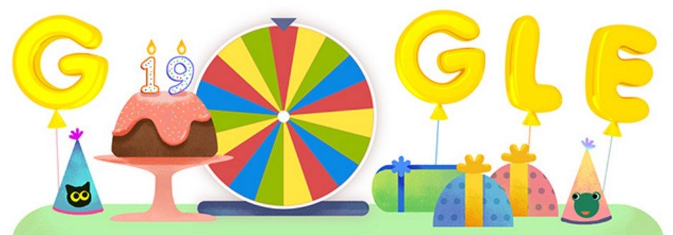 Google Birthday Surprise Spinner special Google Doodle