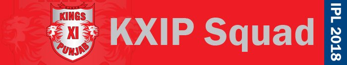 KXIP squad - IPL 2018