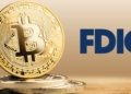 "FDIC logo and cryptocurrency"