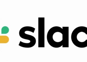 Slack logo on phone screen