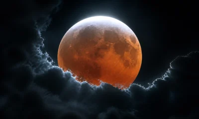 partial lunar eclipse 96 percent copper moon California