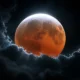 partial lunar eclipse 96 percent copper moon California