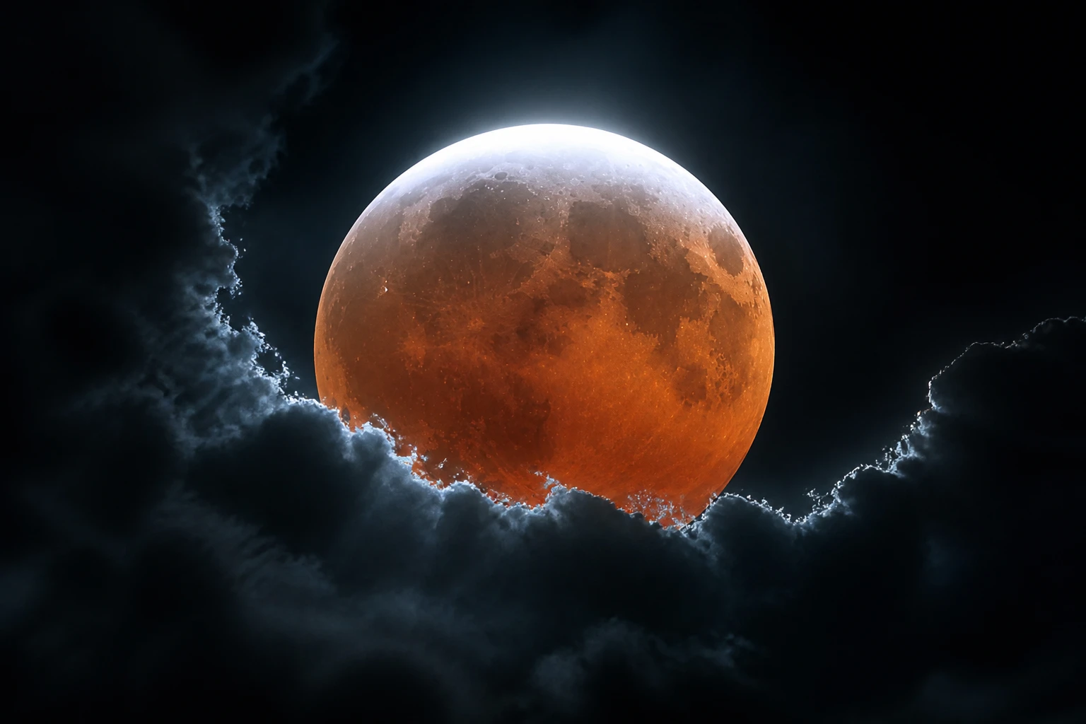 partial lunar eclipse 96 percent copper moon California