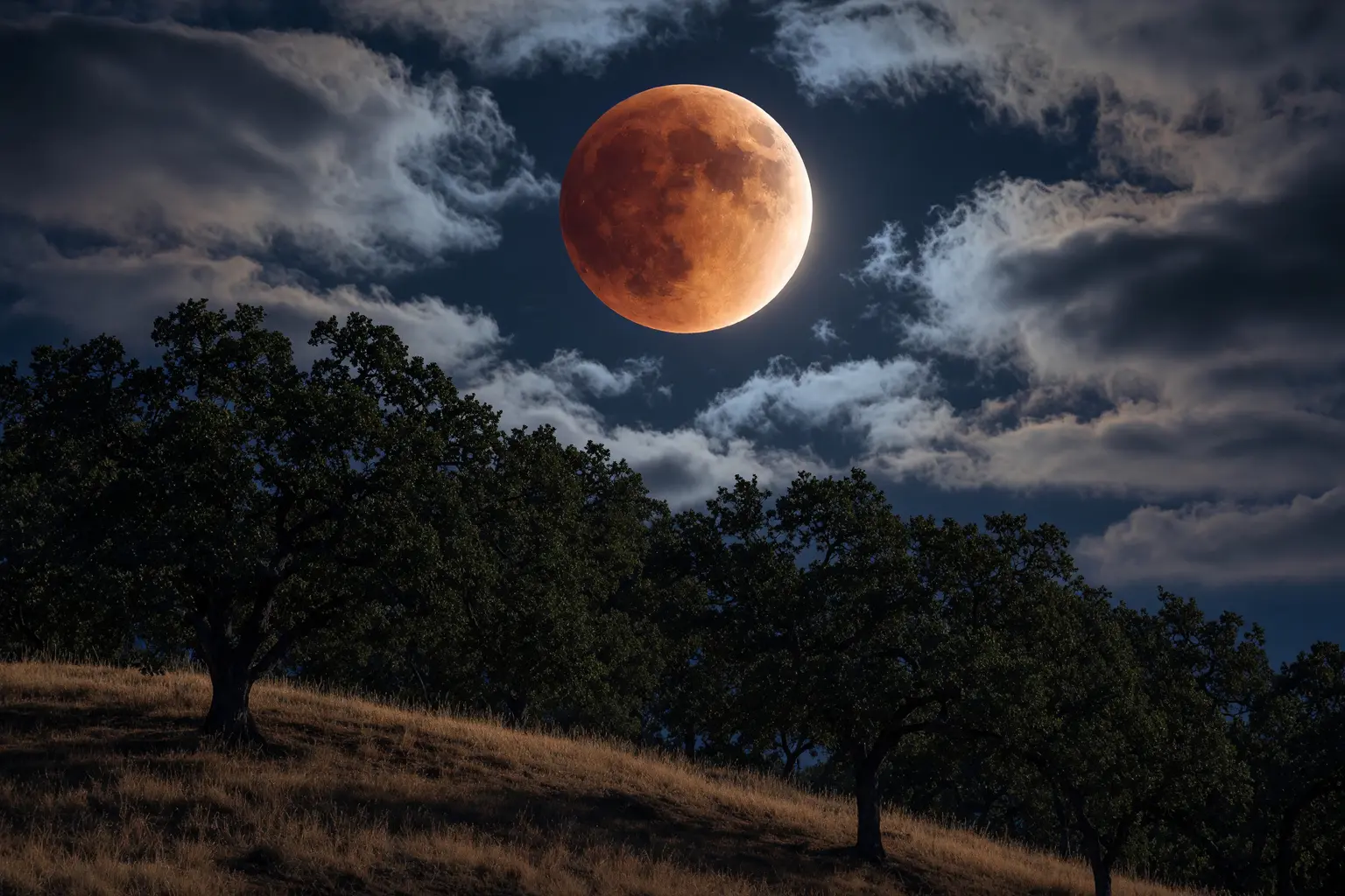 96 percent lunar eclipse Bay Area cloud break views