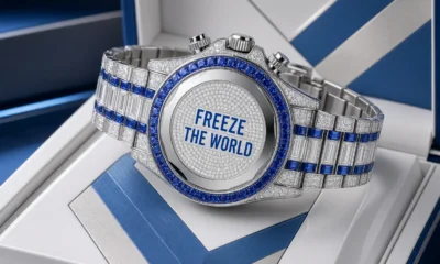 Drake Ice Gradient Rolex Daytona Freeze the World caseback