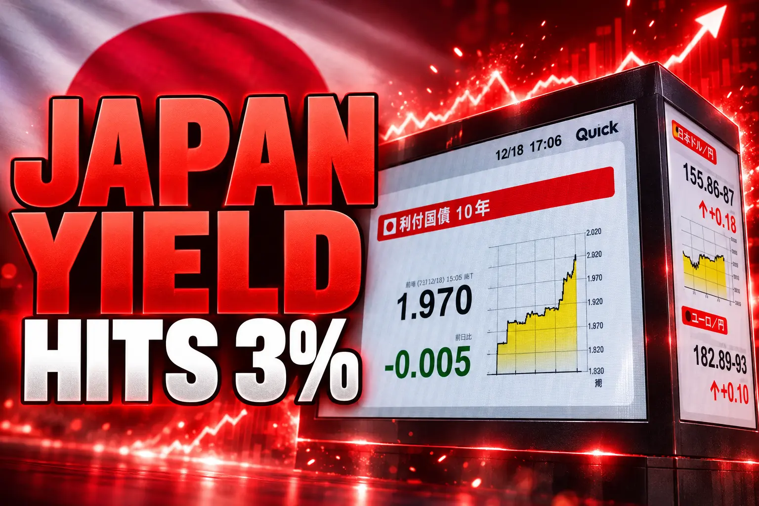 Japan 10-year yield hits 3 percent first time