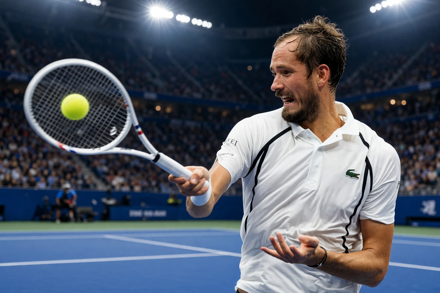 Daniil Medvedev US Open first-round win over Gaston