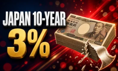 Japan 10-year government bond yield hits 3 percent