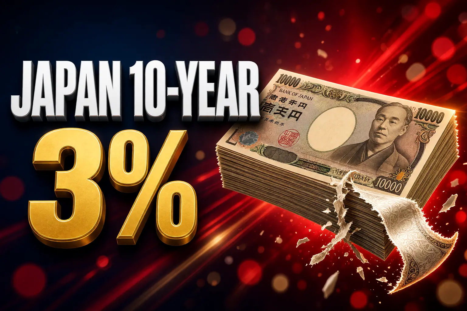 Japan 10-year government bond yield touches 3 percent
