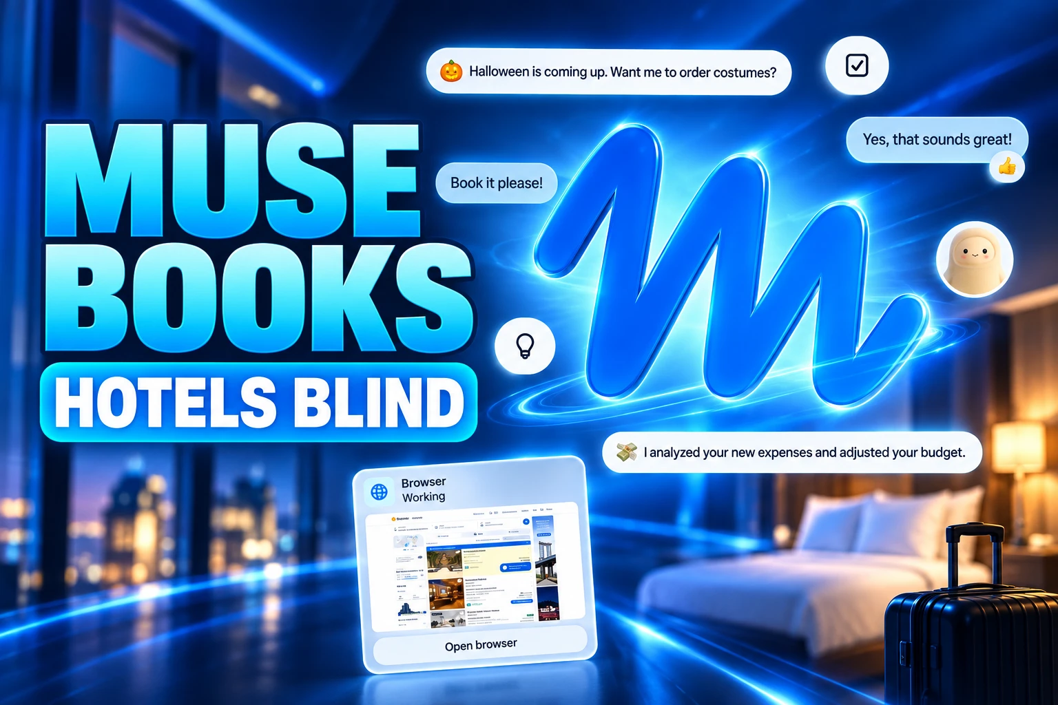 Meta Muse AI agent book travel hotels flights