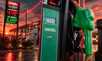 AAA diesel record $6.3956 gas $4.4386