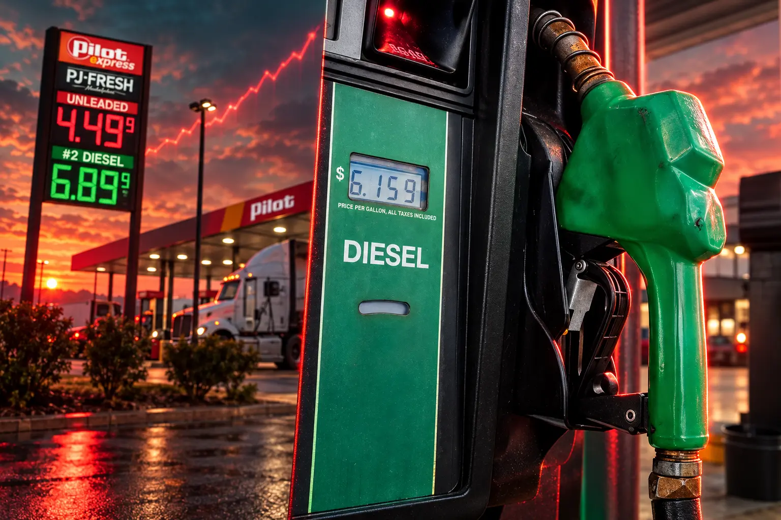 AAA diesel record $6.3956 gas $4.4386