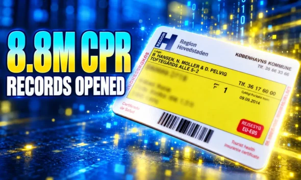 Denmark 8.8 million CPR records opened via company search