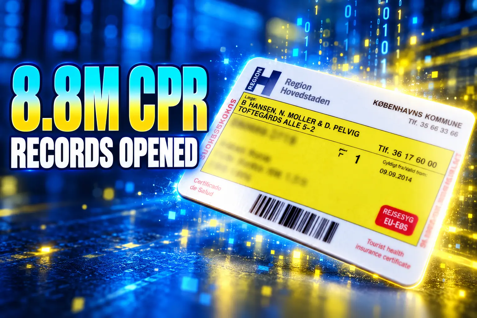 Denmark 8.8 million CPR records opened via company search