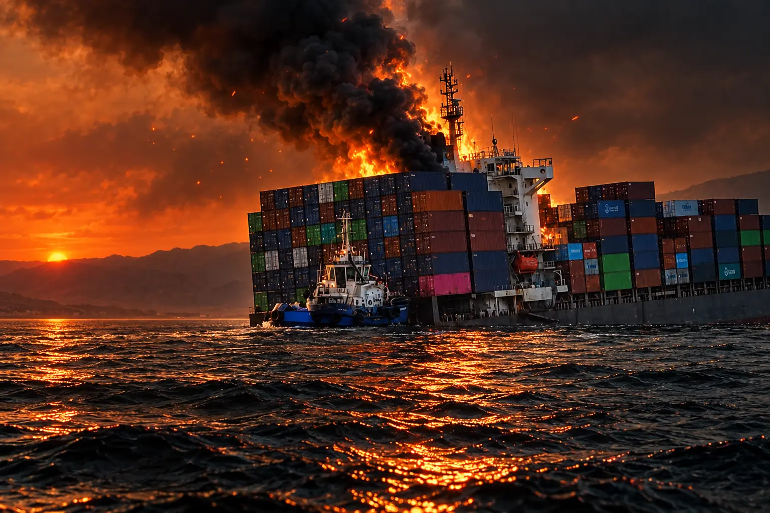 GFS Pride container ship sinks Strait of Hormuz