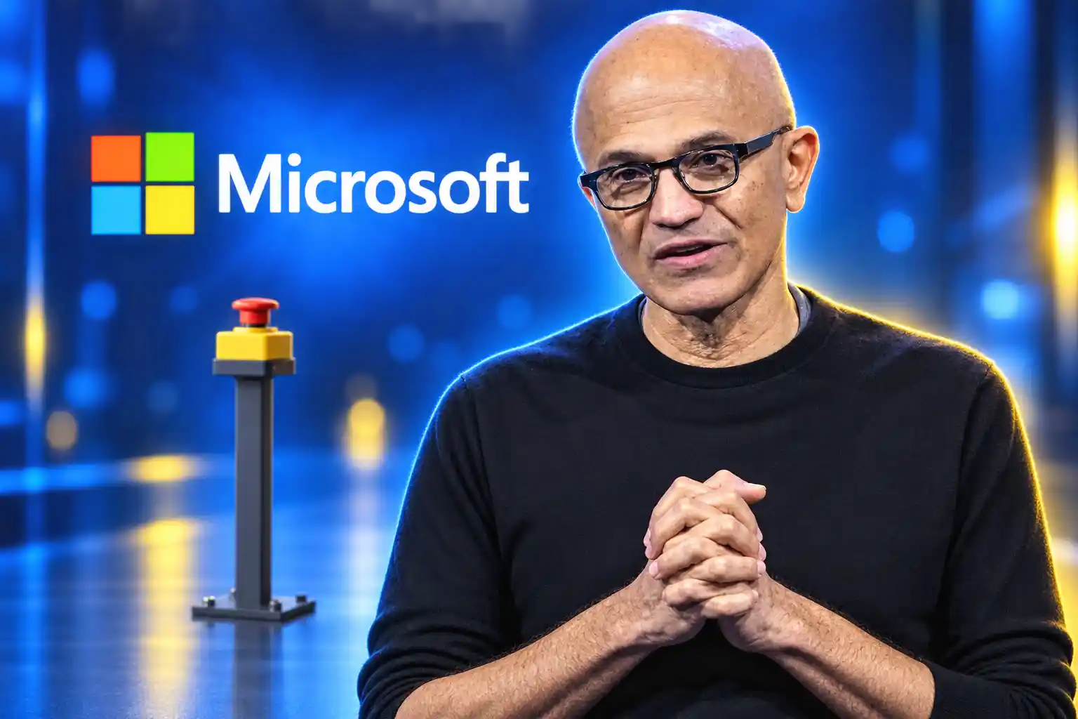 Satya Nadella AI emergency brake for Microsoft agents