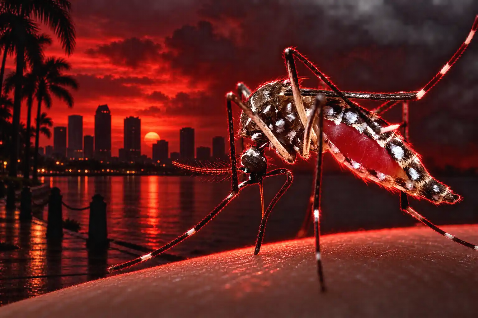 Tampa dengue cluster first Florida death 2026